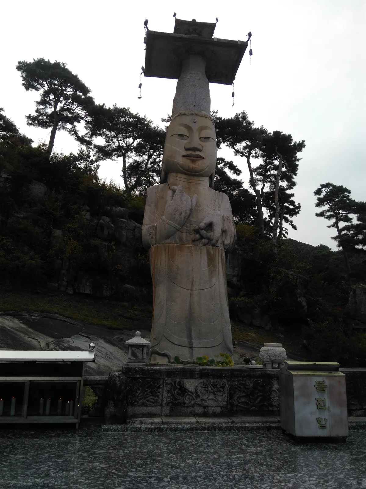 The Eunjin Mireuk, the standing stone Maitreya of Gwanchoksa in Nonsan.