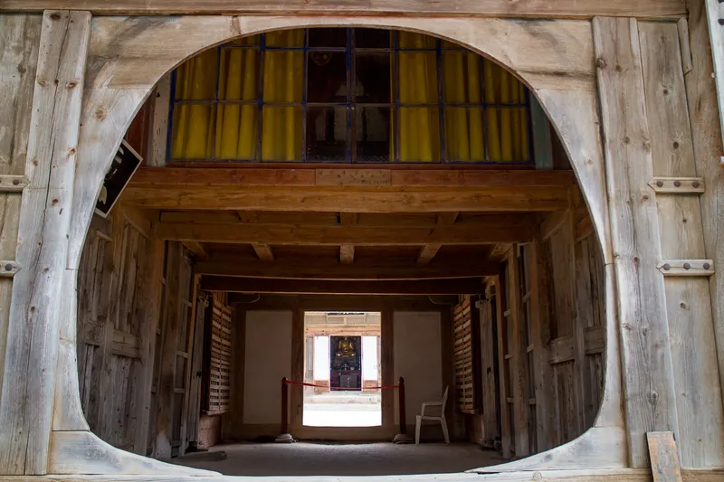 The Janggyeong Panjeon at Haeinsa, the long depository whose latticed walls have kept the woodblocks for centuries.