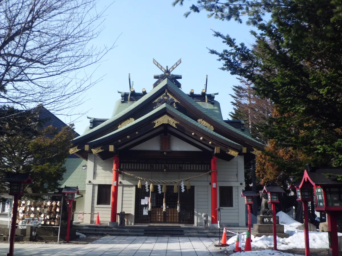 The precinct of Hassamu Jinja in Nishi-ku, Sapporo.