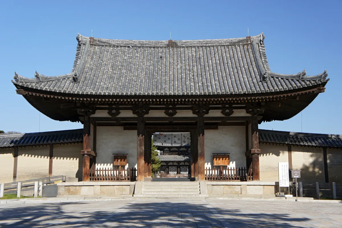 The western precinct of Horyu-ji in Ikaruga.