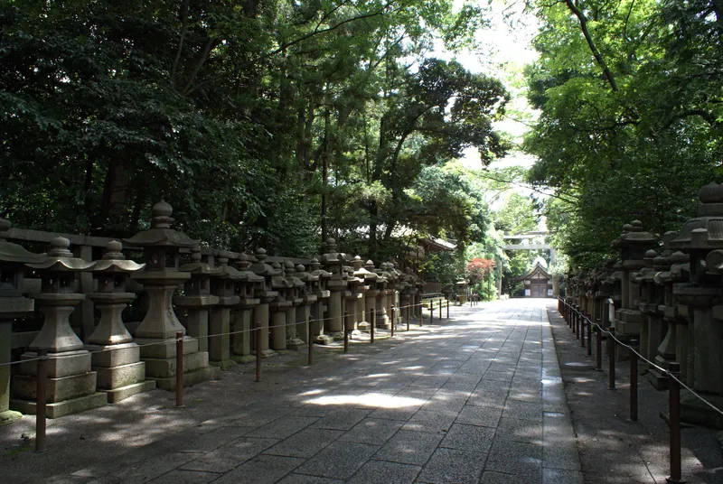 The main shrine of Iwashimizu Hachimangu on the peak of Otokoyama.