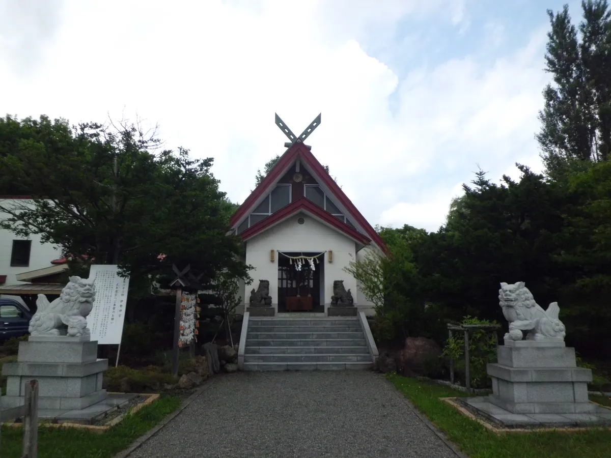 The precinct of Kamiteine Jinja in Nishi-ku, Sapporo.