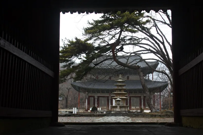 The Geungnakjeon hall of Muryangsa in Buyeo.