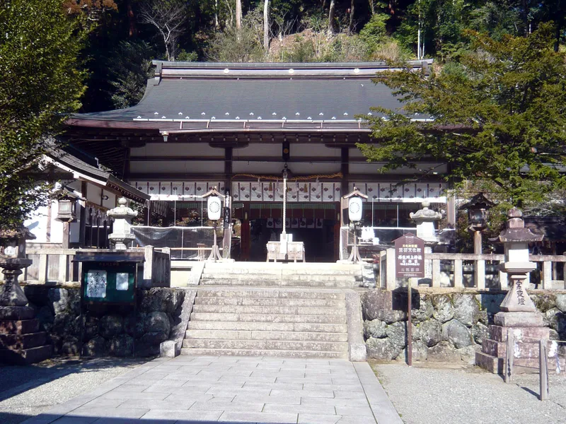 The worship hall of Niukawakami Shrine, Middle Shrine, in Higashiyoshino.