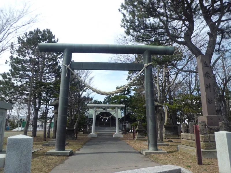 The precinct of Okadama Jinja in Higashi-ku, Sapporo.