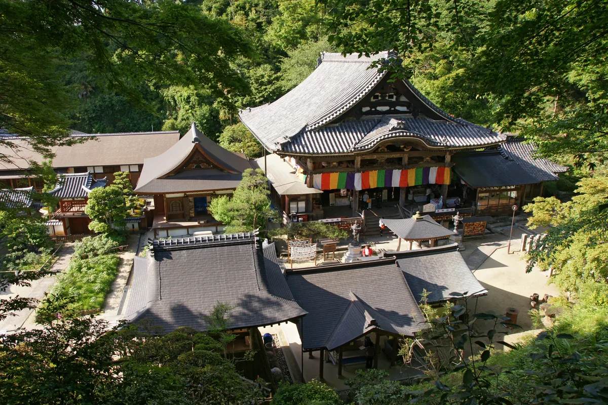 The precinct of Oka-dera in Asuka.