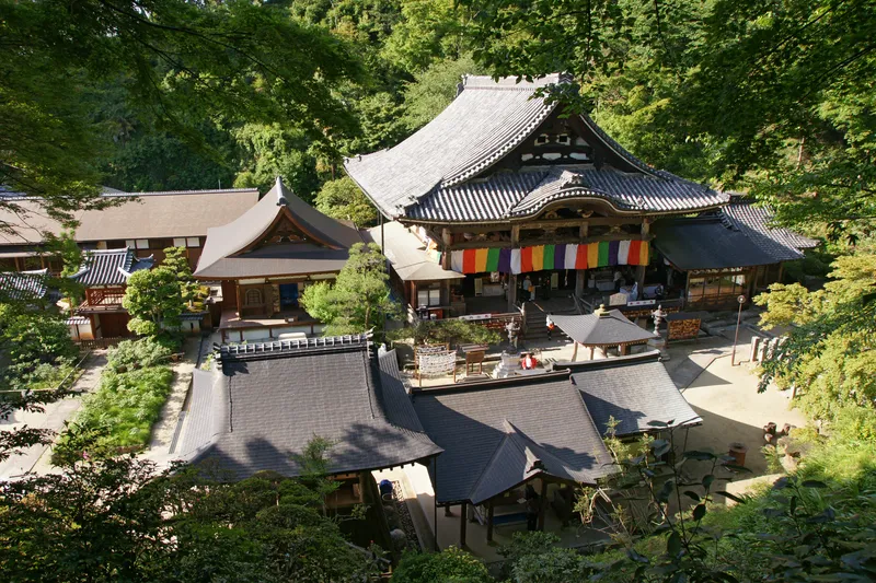 The precinct of Oka-dera in Asuka.