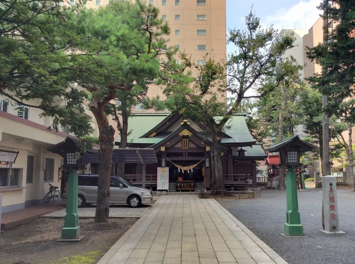 The precinct of Sapporo Miyoshi Jinja in Chuo-ku, Sapporo.