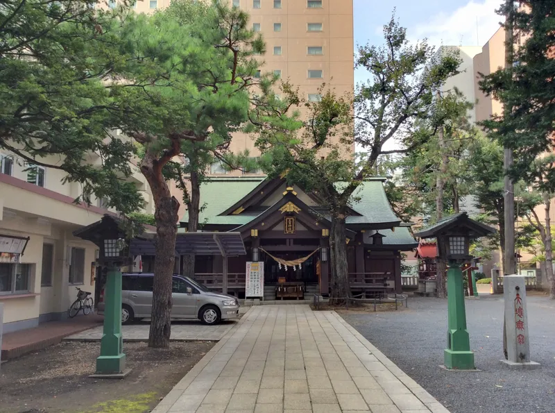 The precinct of Sapporo Miyoshi Jinja in Chuo-ku, Sapporo.