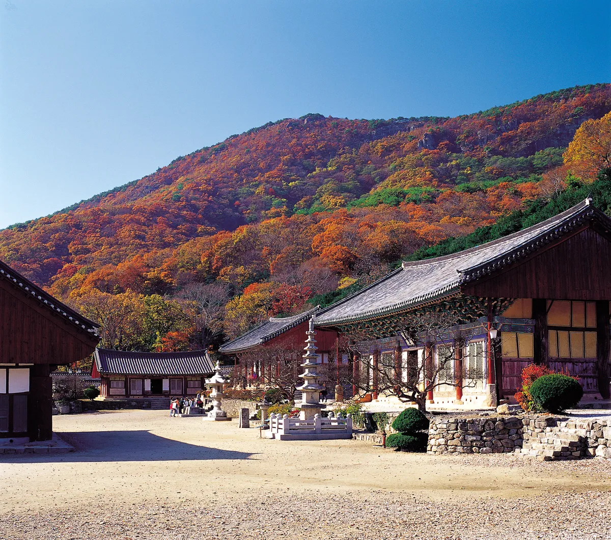 The precinct of Seonunsa on Dosolsan in Gochang.