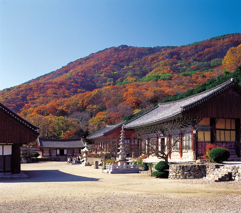 The precinct of Seonunsa on Dosolsan in Gochang.