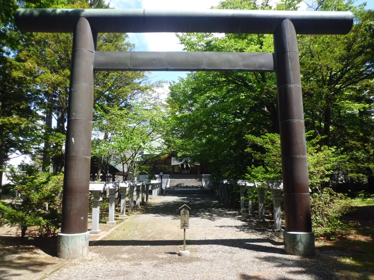 The precinct of Shinano Jinja in Atsubetsu-ku, Sapporo.