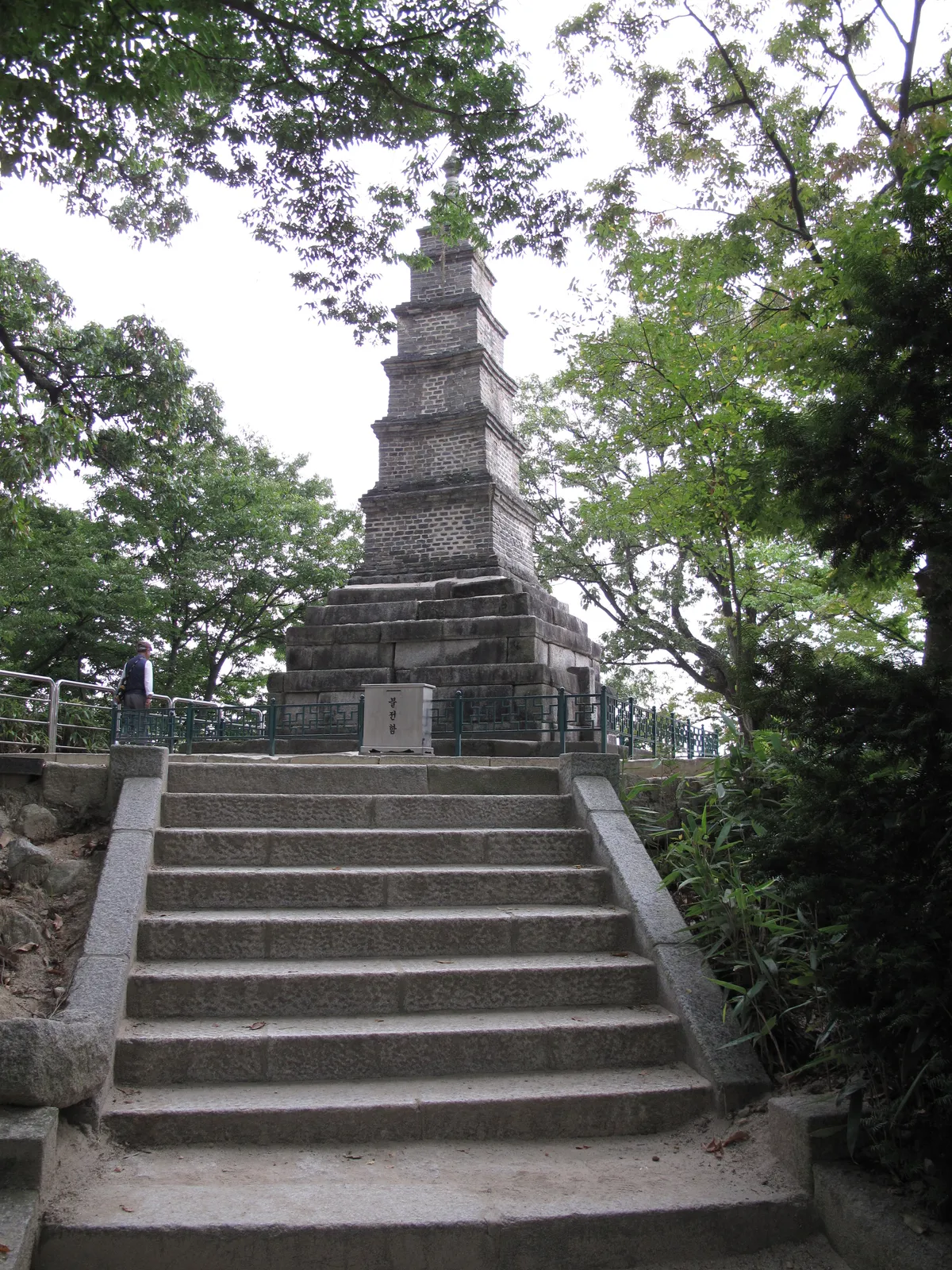 The multi-storey brick pagoda of Silleuksa in Yeoju.