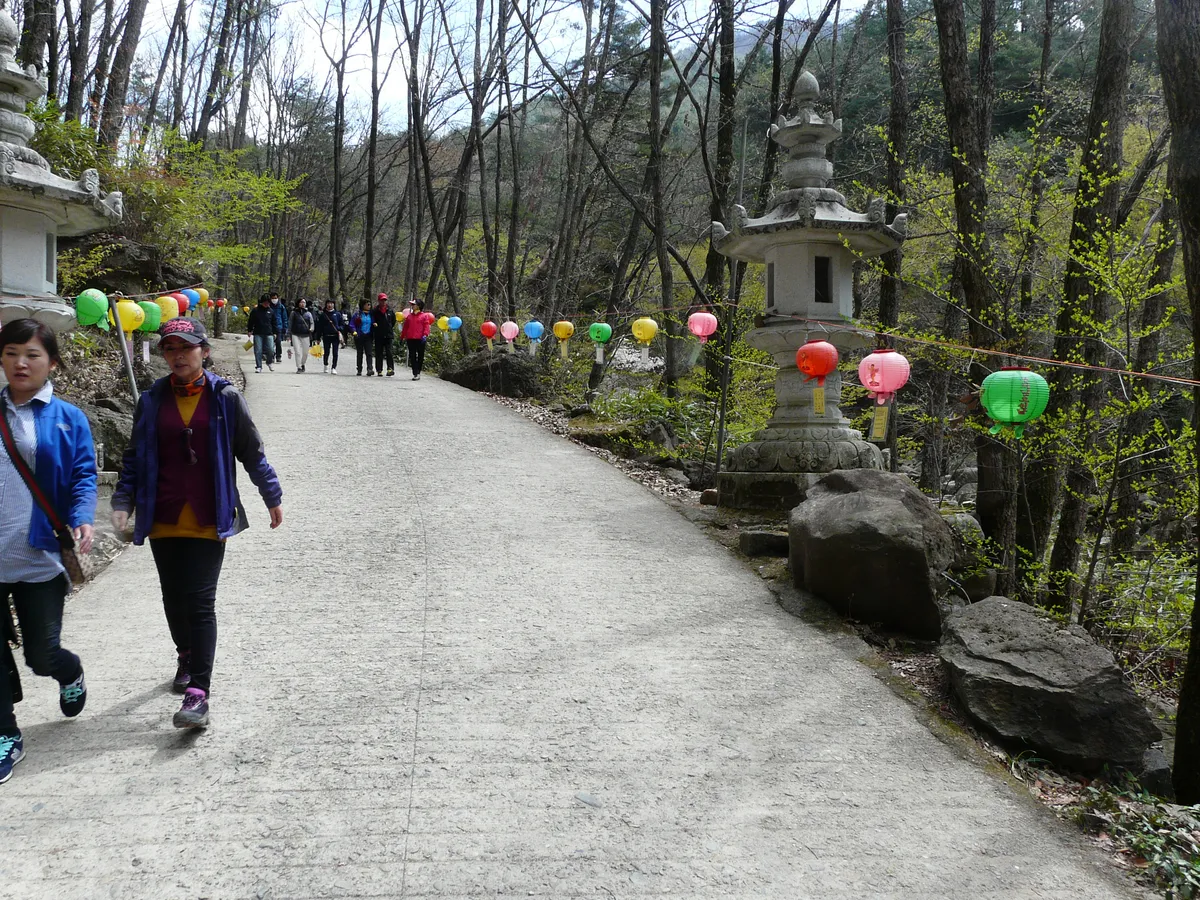 The precinct of Ssanggyesa on Jirisan in Hadong.