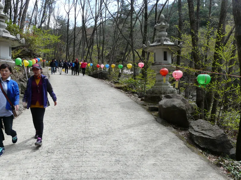 The precinct of Ssanggyesa on Jirisan in Hadong.