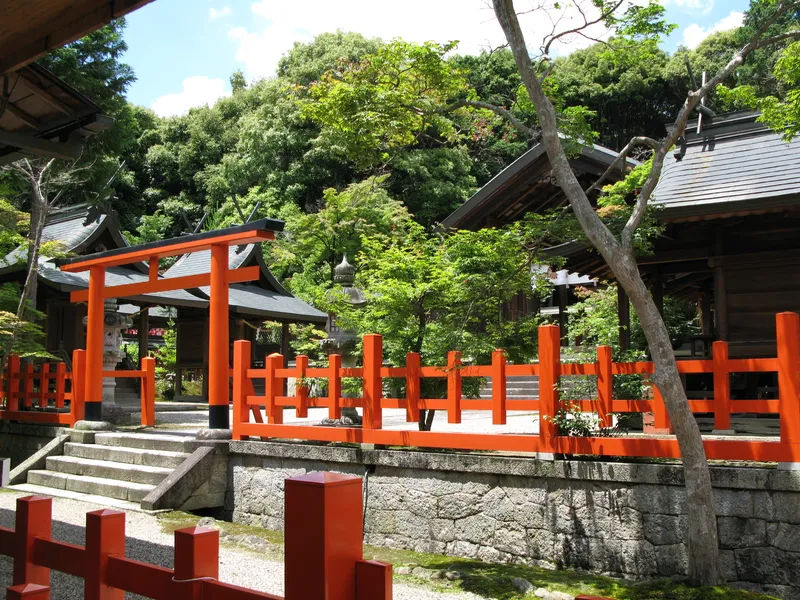 The precinct of Tatsuta Taisha in Sango.