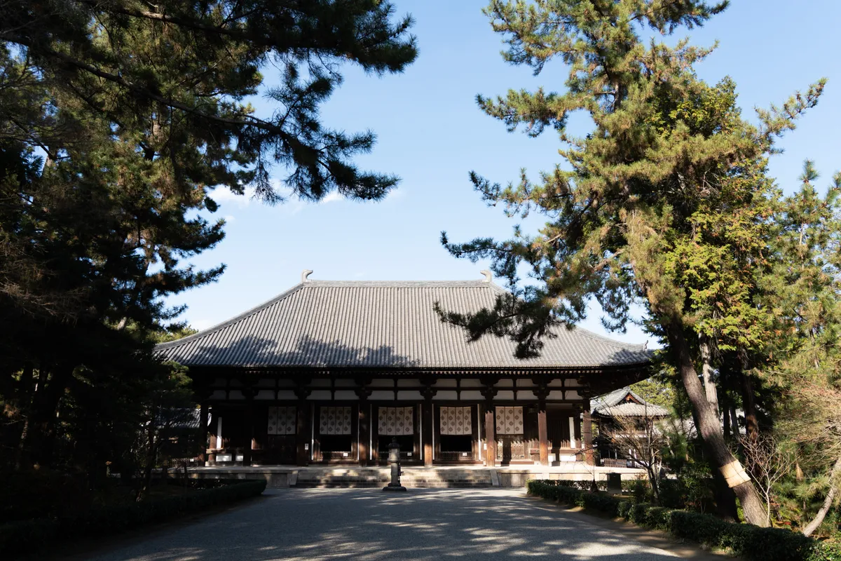 The main hall of Toshodai-ji in Nara.