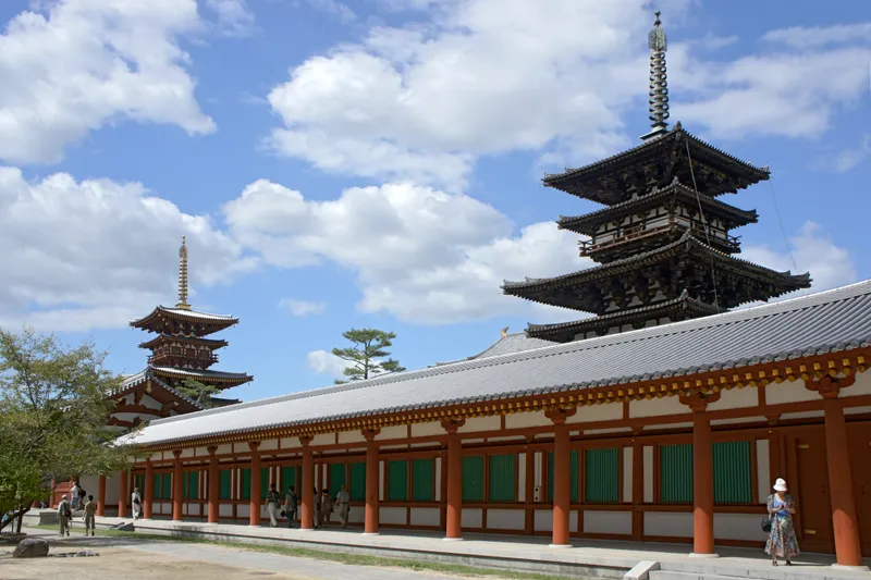 The precinct of Yakushi-ji in Nara.